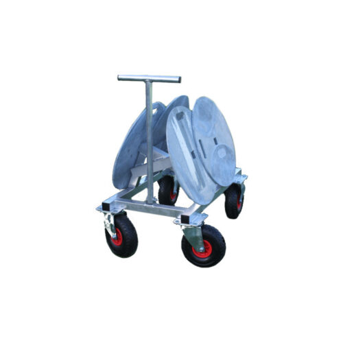 Korfbal voetplaten kar getoond inclusief vier vloerplaten.